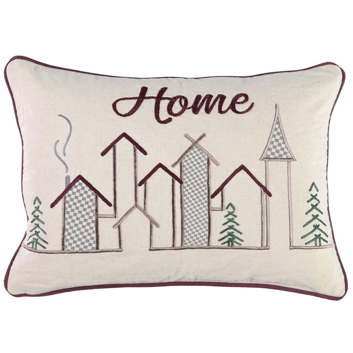 Winter Town - VE Pillow - Natural