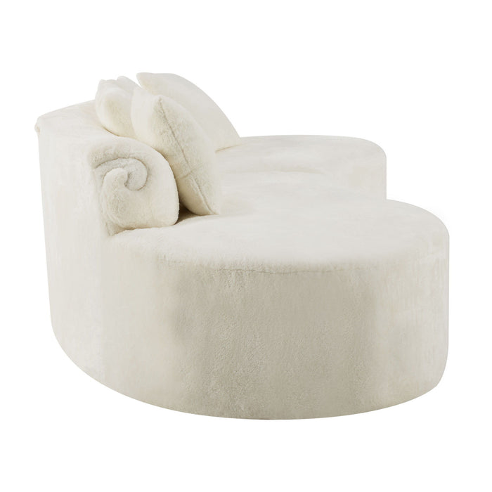 Modern Curved Sofa With Pillows