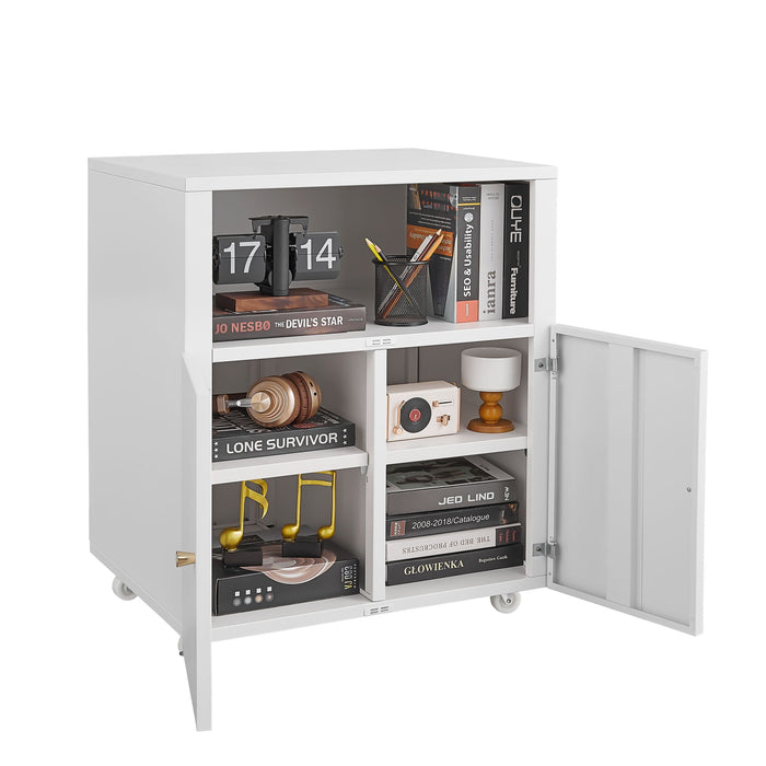 Home Office Printer Stand With Wheels And File Cabinet