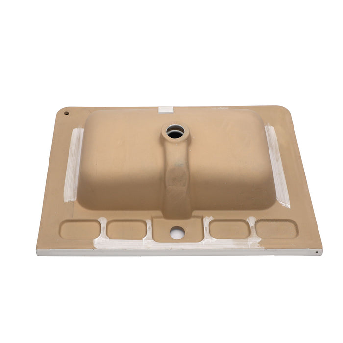 Rectangular Single Vanity Top With 1 Faucet Hole And Overflow, 28 X 19" - White