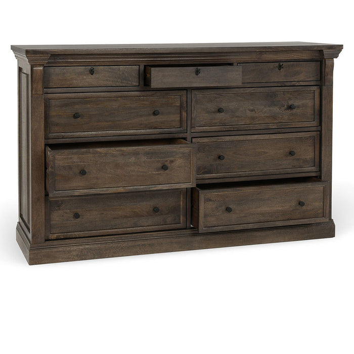 Adelaide - Wood 9 Drawer Dresser - Cocoa Brown