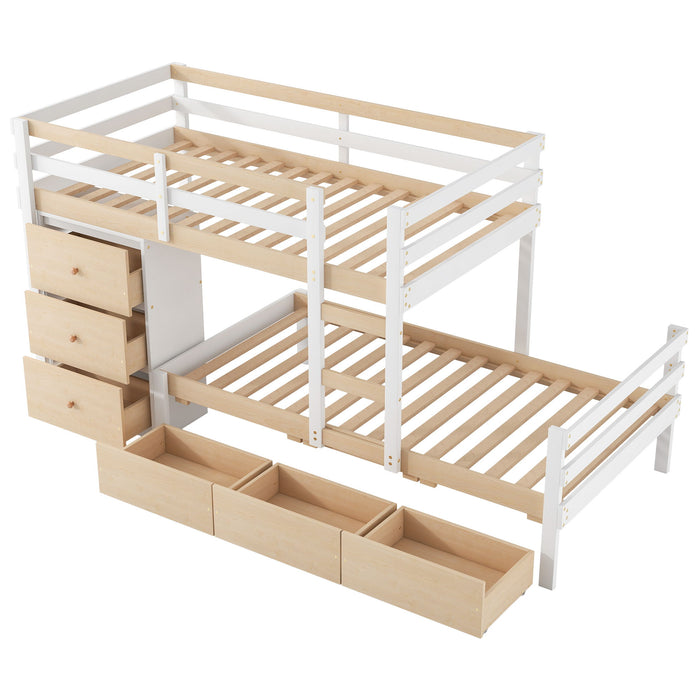Loft Bunk Bed With Drawers And Ladder