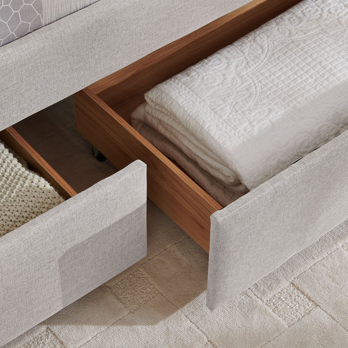 Upholstered Queen Daybed With 2 Drawers