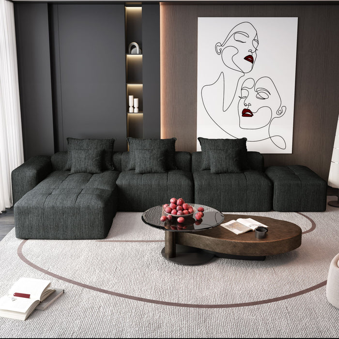 Modern Oversized Diy Combination, Modular Sectional Sofa With Pillows