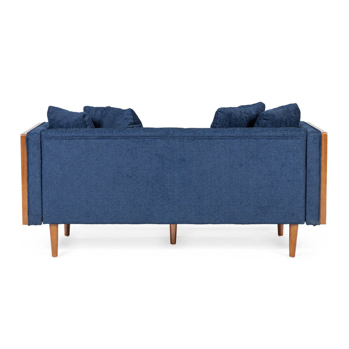 Retro Modern Loveseat With Button Tufted Upholstery