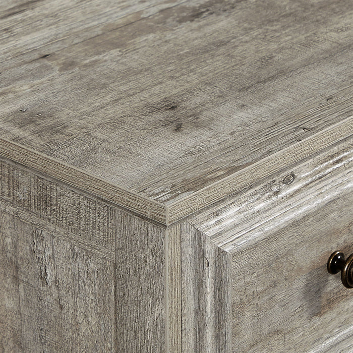 Farmhouse Vintage 7 Drawers Dresser With Natural Texture
