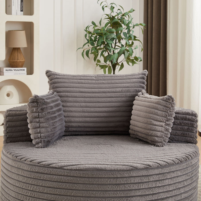 Modern Single Sofa With Backrest Pillow For Living Room