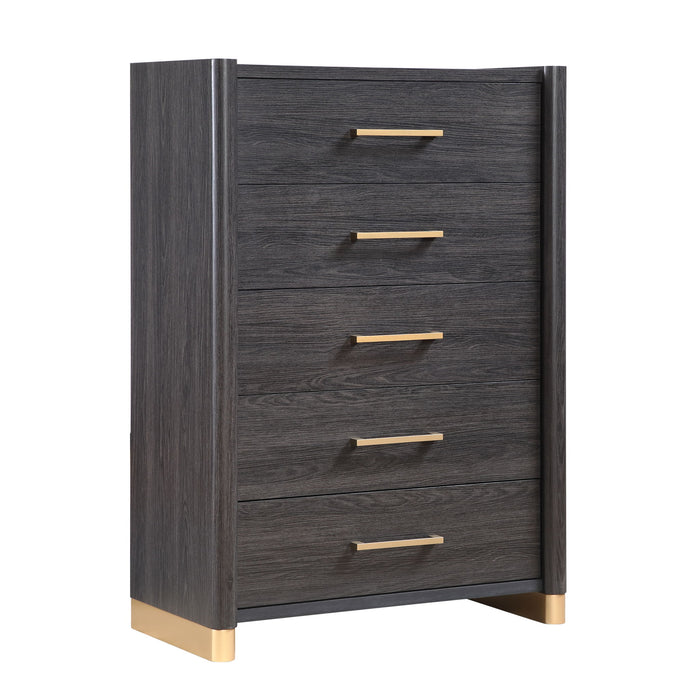 Clifton - 5 Drawer Chest - Espresso