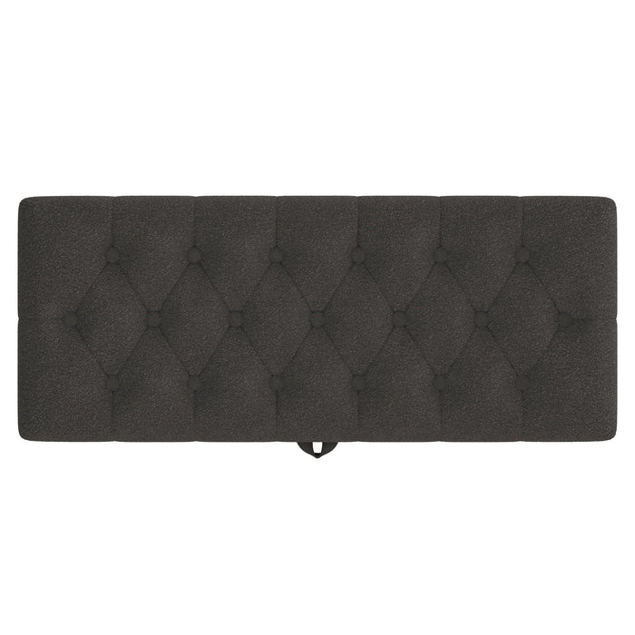Modern Tufted Storage Ottoman Bench With Metal Legs