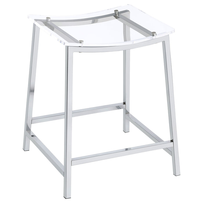 Staten - Backless Counter Stool (Set of 2) - Chrome