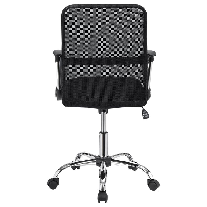 Swivel Office Chair With Base Adjustable Height - Black