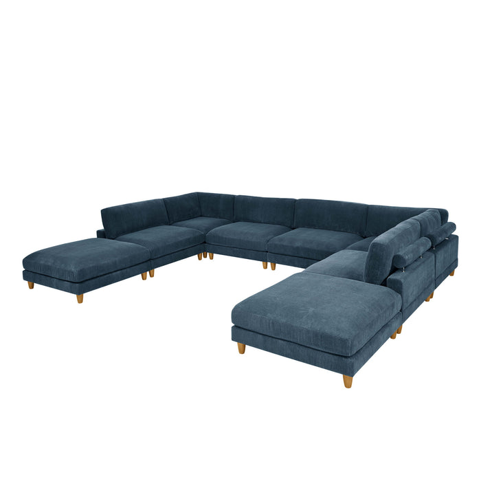 Modern Modular Sectional With Adjustable Back Support