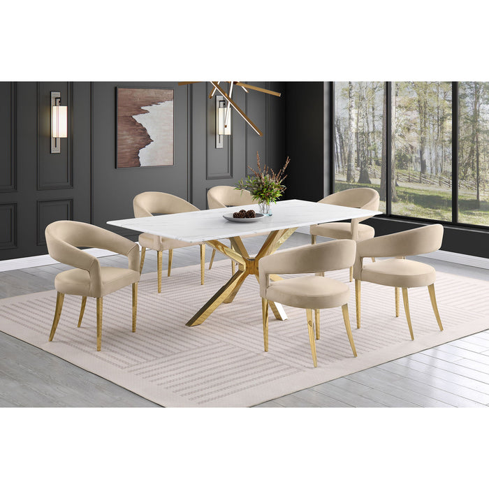 Rendina - Upholstered Dining Arm Chair (Set of 2) - Beige