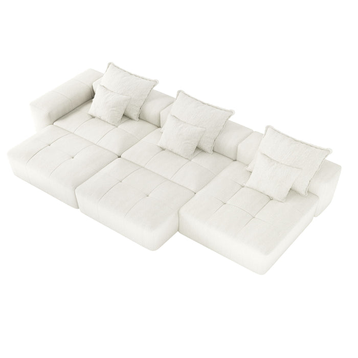 Modern Oversized Diy Combination Modular Sectional Sofa With Pillows