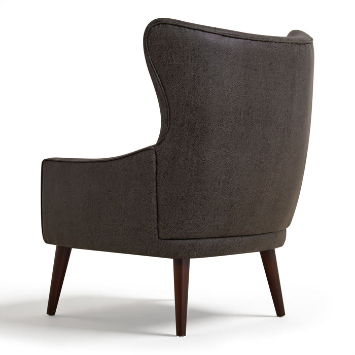 Leisure Chair With Curved Backrest