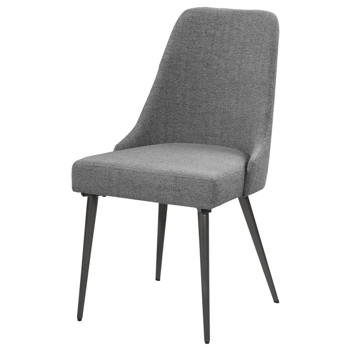 Side Chairs Upholstered With Tapered Legs (Set of 2) - Gray