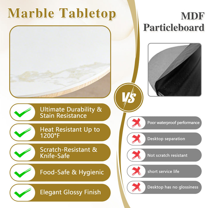 Circular Bar Table - White / Silver