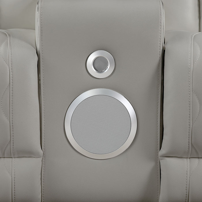 Electra - 3 Piece Power Reclining Sofa, Loveseat And Recliner Set With Power Headrests, Massage And LED Lighting