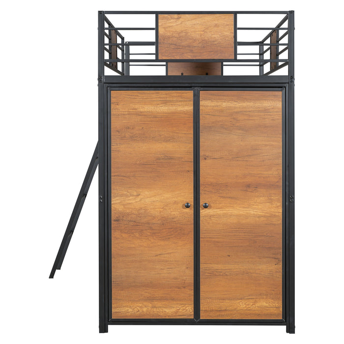 Loft Bed With L Shape Desk And Wardrobe