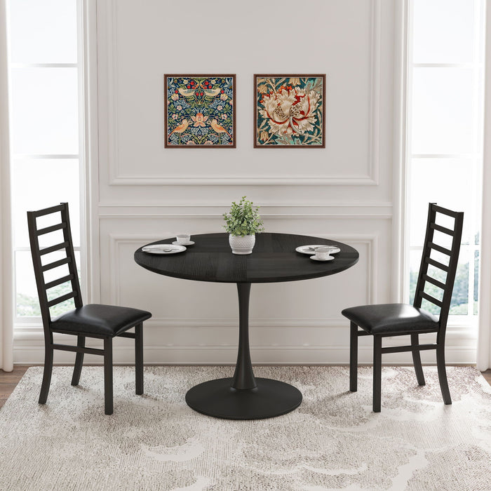 Metal Dining Chairs With Steel Legg, High Back Armless Design