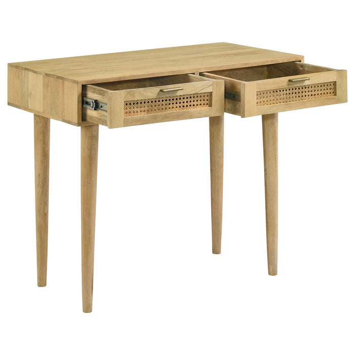 Zamora - 2 Drawer Entryway Console Accent Table - Natural