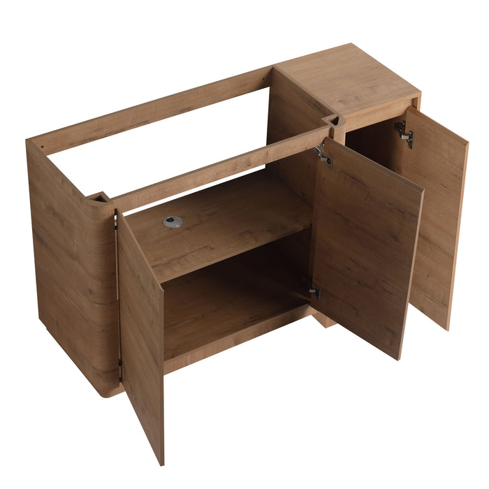 Freestanding Bathroom Vanity With Sink, 1 Small Storage Cabinet, Soft Close Door