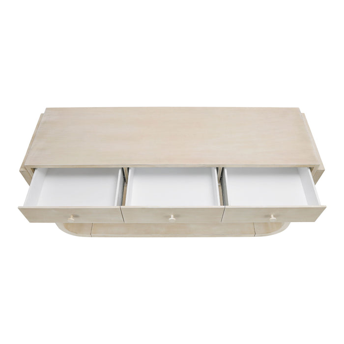 Console Table With 3 Drawers, Display Shelf