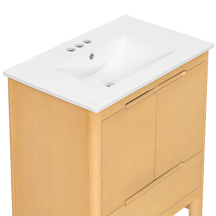 Softened Modern Bathroom Vanity With Sink