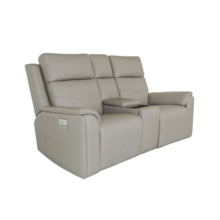 Vernon - Power Reclining Loveseat With Console, Power Headrests, Lumbar, Heat & Massage