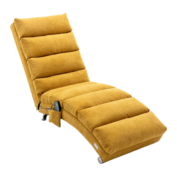 Massage Chaise Lounge Indoor With Remote Control, Ergonomic Electric Massage Lounger