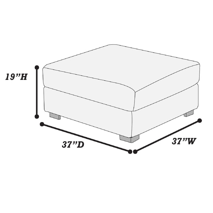 Soft Upholstered Ottoman - Black