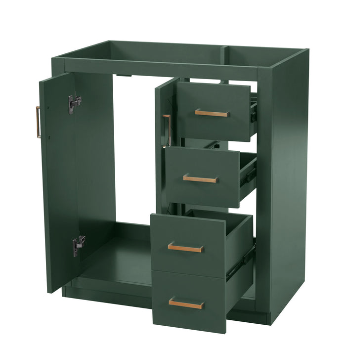 Retro Style Bathroom Vanity With 3 Drawers & Soft-Closing Doors