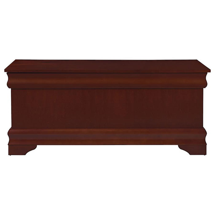 Chest With Curved Moldings And Bracket Feet - Brown