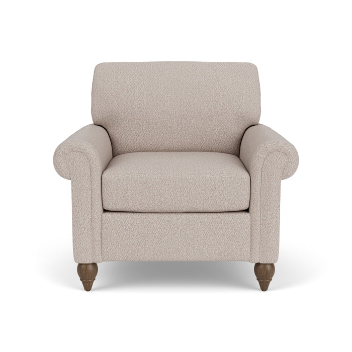 Moxy - Fabric Chair With Rolled Arms