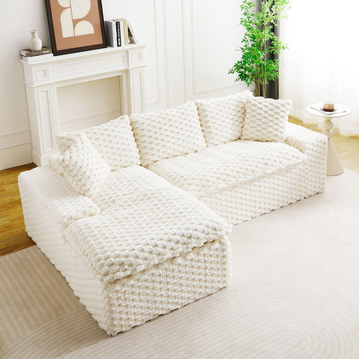 Modular Sofa, Convertible Twin Seat With Chaise Lounge