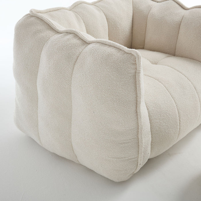 Soft Chenille Bean Bag Chair With High Resilient Foam