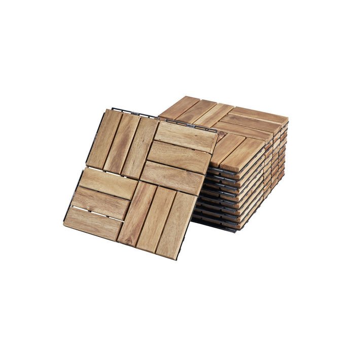 12" X 12" Interlocking Deck Tiles Checker Pattern