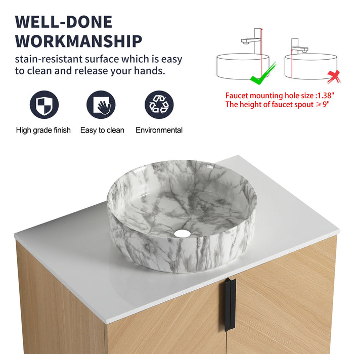 Wall Mounted Design Bathroom Vanity & Art Sink