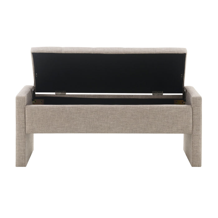 Modern Upholstered Large Bed End Bench With Storage