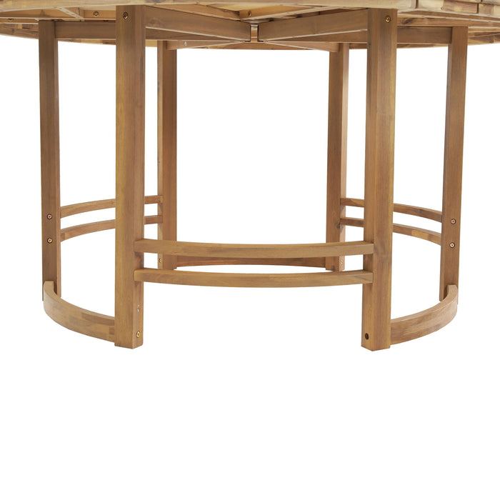 5 Piece Outdoor Dining Set, Patio Table And Chairs With Umbrella Hole