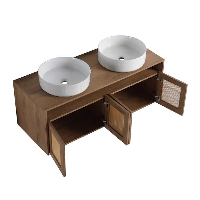 Bathroom Vanity & Art Sink, 2 Soft Close Doors, Float Mounting Design