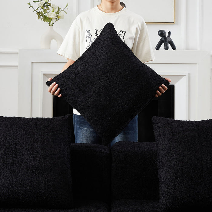 L - Shaped Modular Sofa With Deep Seat And 11 Pillows