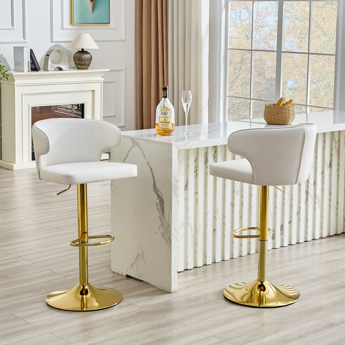Adjustable Swivel Bar Chair With High Back Support