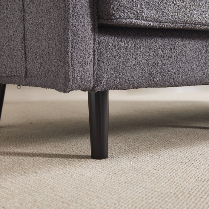 Mid Century Modern Loveseat Sofa With USB Ports, Removable Pillow Cover