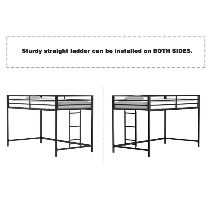 Adam - Twin Loft Bunk - Black