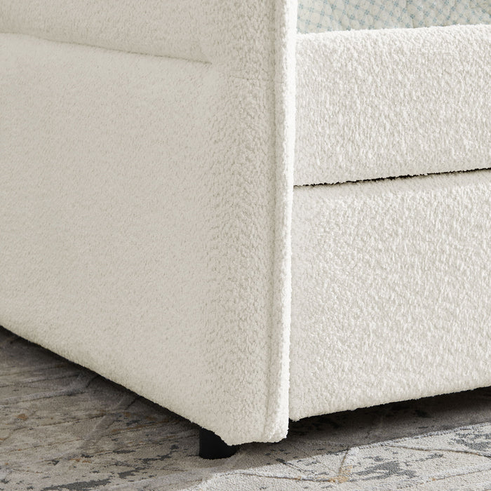 Upholstered Daybed With Pop Up Trundle