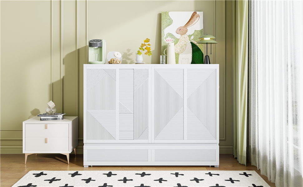 Murphy Bed With Large Drawer, USB Ports And Outlets