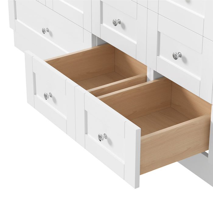 Shaker Free Standing Bathroom Vanity Cabinet & Sink, Soft Close Drawers, Soft Close Doors