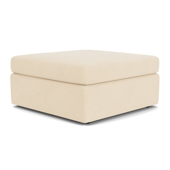 Sky - Fabric Stationary Square Cocktail Ottoman