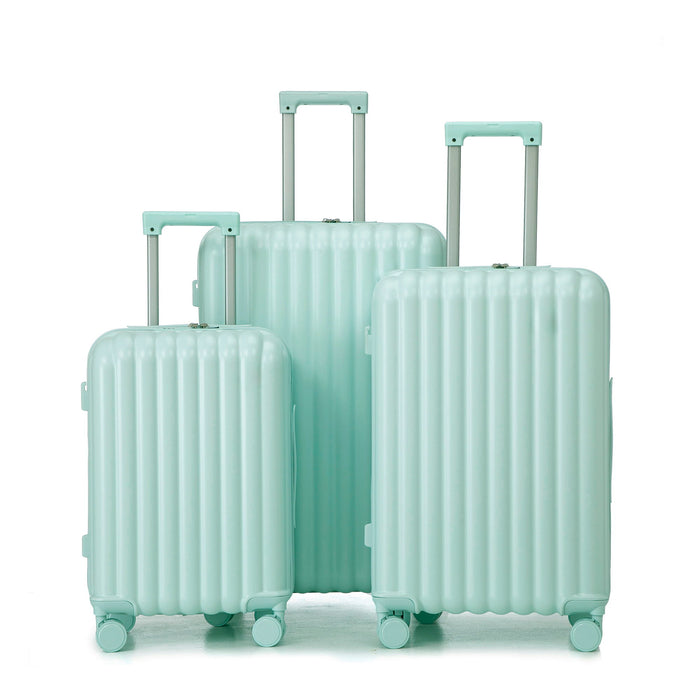20" / 24" / 28" 3 Pieces / Set Spinner Wheel Luggage, Carry On Suitcase, With Cup Holder & USB Port & Phone Holder